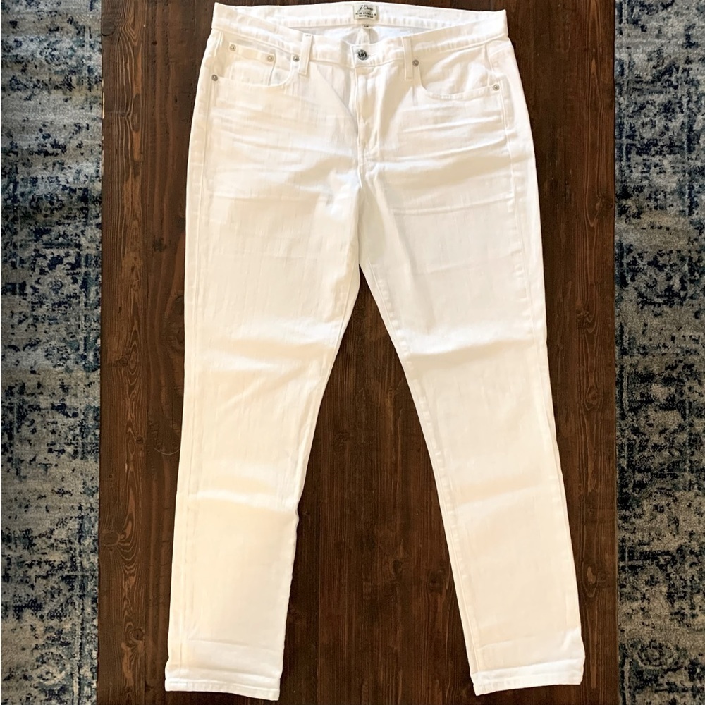J. Crew Slim Broken In Boyfriend Jeans White Size 31T